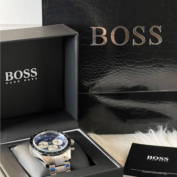 - Hugo Boss Men’s Trophy Chronograph Watch 
Case Size: 44mm
MSRP: $598 - Picture 3 of 9